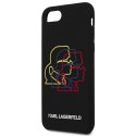 Karl Lagerfeld KLHCI8SLGKBK iPhone 7/8 /SE 2020/ SE 2022 hardcase czarny/black Silicone Triple Heads