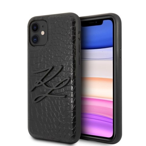 Karl Lagerfeld KLHCN61CRKBK iPhone 11 6,1" / Xr hardcase czarny/black Croco