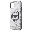 Karl Lagerfeld KLHCN61G2CPS iPhone 11 / Xr 6.1" srebrny/silver hardcase Glitter Choupette Patch