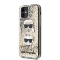 Karl Lagerfeld KLHCN61KCGLGO iPhone 11 / Xr 6,1" złoty/gold hardcase Liquid Glitter Karl&Choupette