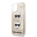 Karl Lagerfeld KLHCN61KCGLGO iPhone 11 / Xr 6,1" złoty/gold hardcase Liquid Glitter Karl&Choupette