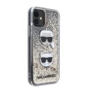 Karl Lagerfeld KLHCN61KCGLGO iPhone 11 / Xr 6,1" złoty/gold hardcase Liquid Glitter Karl&Choupette