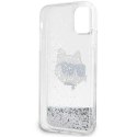 Karl Lagerfeld KLHCN61LNCHCS iPhone 11/ XR srebrny/silver hardcase Glitter Choupette Head