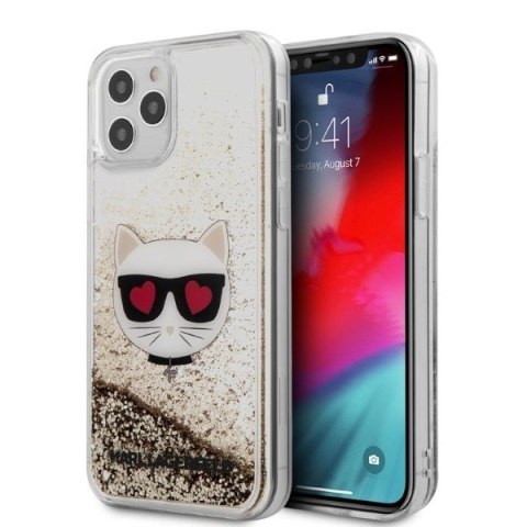 Karl Lagerfeld KLHCP12LLCGLGO iPhone 12 Pro Max 6,7" złoty/gold hardcase Liquid Glitter Choupette