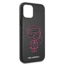 Karl Lagerfeld KLHCP12LPCUIKPI iPhone 12 Pro Max 6,7" różowy/pink hardcase Karl Ikonik Outline