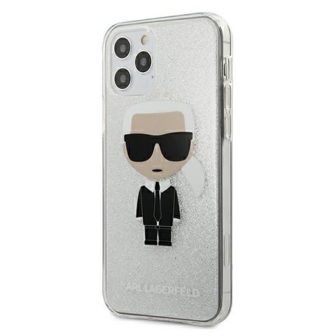 Karl Lagerfeld KLHCP12LPCUTRIKSL iPhone 12 Pro Max 6,7" srebrny/silver hardcase Glitter Ikonik Karl