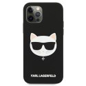 Karl Lagerfeld KLHCP12LSLCHBK iPhone 12 Pro Max 6,7" hardcase czarny/black Silicone Choupette