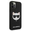 Karl Lagerfeld KLHCP12LSLCHBK iPhone 12 Pro Max 6,7" hardcase czarny/black Silicone Choupette