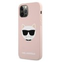 Karl Lagerfeld KLHCP12LSLCHLP iPhone 12 Pro Max 6,7" hardcase jasno różowy/light pink Silicone Choupette