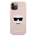 Karl Lagerfeld KLHCP12LSLCHLP iPhone 12 Pro Max 6,7" hardcase jasno różowy/light pink Silicone Choupette