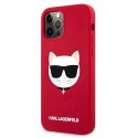 Karl Lagerfeld KLHCP12LSLCHRE iPhone 12 Pro Max 6,7" hardcase czerwony/red Silicone Choupette