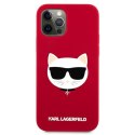 Karl Lagerfeld KLHCP12LSLCHRE iPhone 12 Pro Max 6,7" hardcase czerwony/red Silicone Choupette