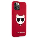 Karl Lagerfeld KLHCP12LSLCHRE iPhone 12 Pro Max 6,7" hardcase czerwony/red Silicone Choupette