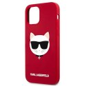 Karl Lagerfeld KLHCP12LSLCHRE iPhone 12 Pro Max 6,7" hardcase czerwony/red Silicone Choupette