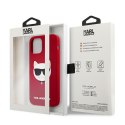 Karl Lagerfeld KLHCP12LSLCHRE iPhone 12 Pro Max 6,7" hardcase czerwony/red Silicone Choupette