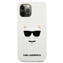 Karl Lagerfeld KLHCP12LSLCHWH iPhone 12 Pro Max 6,7" hardcase biały/white Silicone Choupette