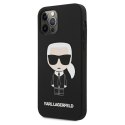 Karl Lagerfeld KLHCP12LSLFKBK iPhone 12 Pro Max 6,7" hardcase czarny/black Silicone Iconic