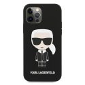 Karl Lagerfeld KLHCP12LSLFKBK iPhone 12 Pro Max 6,7" hardcase czarny/black Silicone Iconic