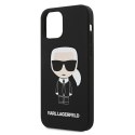 Karl Lagerfeld KLHCP12LSLFKBK iPhone 12 Pro Max 6,7" hardcase czarny/black Silicone Iconic