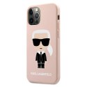 Karl Lagerfeld KLHCP12LSLFKPI iPhone 12 Pro Max 6,7" hardcase jasnoróżowy/light pink Silicone Iconic