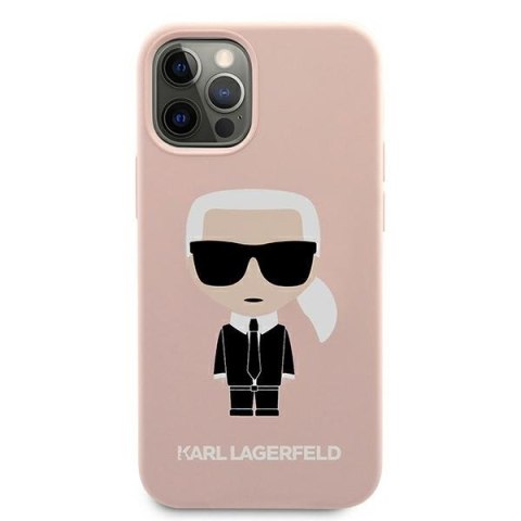 Karl Lagerfeld KLHCP12LSLFKPI iPhone 12 Pro Max 6,7" hardcase jasnoróżowy/light pink Silicone Iconic
