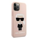 Karl Lagerfeld KLHCP12LSLFKPI iPhone 12 Pro Max 6,7" hardcase jasnoróżowy/light pink Silicone Iconic