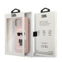 Karl Lagerfeld KLHCP12LSLFKPI iPhone 12 Pro Max 6,7" hardcase jasnoróżowy/light pink Silicone Iconic