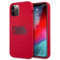 Karl Lagerfeld KLHCP12LSLKLRE iPhone 12 Pro Max 6,7" Silicone Stack Logo czerwony/red