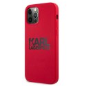 Karl Lagerfeld KLHCP12LSLKLRE iPhone 12 Pro Max 6,7" Silicone Stack Logo czerwony/red