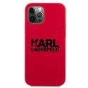 Karl Lagerfeld KLHCP12LSLKLRE iPhone 12 Pro Max 6,7" Silicone Stack Logo czerwony/red