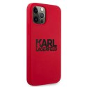 Karl Lagerfeld KLHCP12LSLKLRE iPhone 12 Pro Max 6,7" Silicone Stack Logo czerwony/red