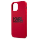 Karl Lagerfeld KLHCP12LSLKLRE iPhone 12 Pro Max 6,7" Silicone Stack Logo czerwony/red