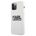 Karl Lagerfeld KLHCP12LSLKLWH iPhone 12 Pro Max 6,7" Silicone Stack Logo biały/white