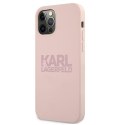 Karl Lagerfeld KLHCP12LSTKLTLP iPhone 12 Pro Max 6,7" Silicone Stack Logo różowy/pink