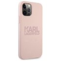 Karl Lagerfeld KLHCP12LSTKLTLP iPhone 12 Pro Max 6,7" Silicone Stack Logo różowy/pink