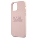 Karl Lagerfeld KLHCP12LSTKLTLP iPhone 12 Pro Max 6,7" Silicone Stack Logo różowy/pink