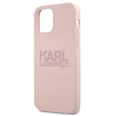 Karl Lagerfeld KLHCP12LSTKLTLP iPhone 12 Pro Max 6,7" Silicone Stack Logo różowy/pink