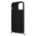 Karl Lagerfeld KLHCP12LWOSLFKBK iPhone 12 Pro Max 6,7" hardcase czarny/black Silicone Cord Iconik