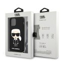 Karl Lagerfeld KLHCP12LWOSLFKBK iPhone 12 Pro Max 6,7" hardcase czarny/black Silicone Cord Iconik