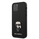 Karl Lagerfeld KLHCP12MIKMSBK iPhone 12 /12 Pro 6,1" czarny/black hardcase Saffiano Ikonik Metal