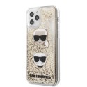 Karl Lagerfeld KLHCP12MKCGLGO iPhone 12/12 Pro 6,1" złoty/gold hardcase Liquid Glitter Karl&Choupette