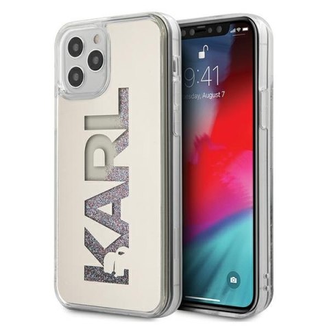 Karl Lagerfeld KLHCP12MKLMLGR iPhone 12 /12 Pro 6,1" srebrny/silver hardcase Mirror Liquid Glitter Karl