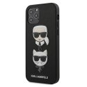 Karl Lagerfeld KLHCP12MSAKICKCBK iPhone 12/12 Pro 6,1" czarny/black hardcase Saffiano Ikonik Karl&Choupette Head