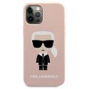 Karl Lagerfeld KLHCP12MSLFKPI iPhone 12/ 12 Pro 6,1" hardcase jasnoróżowy/light pink Silicone Iconic