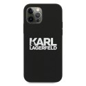 Karl Lagerfeld KLHCP12MSLKLRBK iPhone 12/12 Pro 6,1" Silicone Stack Logo czarny/black