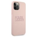 Karl Lagerfeld KLHCP12MSTKLTLP iPhone 12/12 Pro 6,1" Silicone Stack Logo różowy/pink