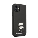 Karl Lagerfeld KLHCP12SIKMSBK iPhone 12 mini 5,4" czarny/black hardcase Saffiano Ikonik Metal