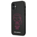 Karl Lagerfeld KLHCP12SPCUIKPI iPhone 12 mini 5,4" różowy/pink hardcase Karl Ikonik Outline