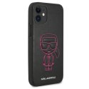 Karl Lagerfeld KLHCP12SPCUIKPI iPhone 12 mini 5,4" różowy/pink hardcase Karl Ikonik Outline