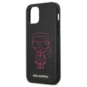 Karl Lagerfeld KLHCP12SPCUIKPI iPhone 12 mini 5,4" różowy/pink hardcase Karl Ikonik Outline